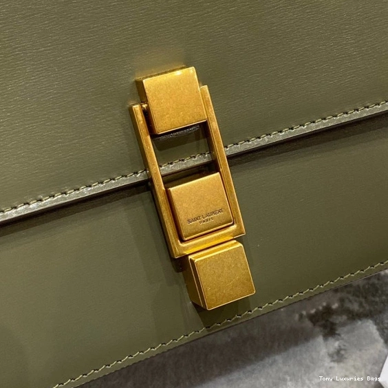 Tony Luxuries SMOOTH SATCHEL IN YSL LOULOU CARRE LEATHER 0712
